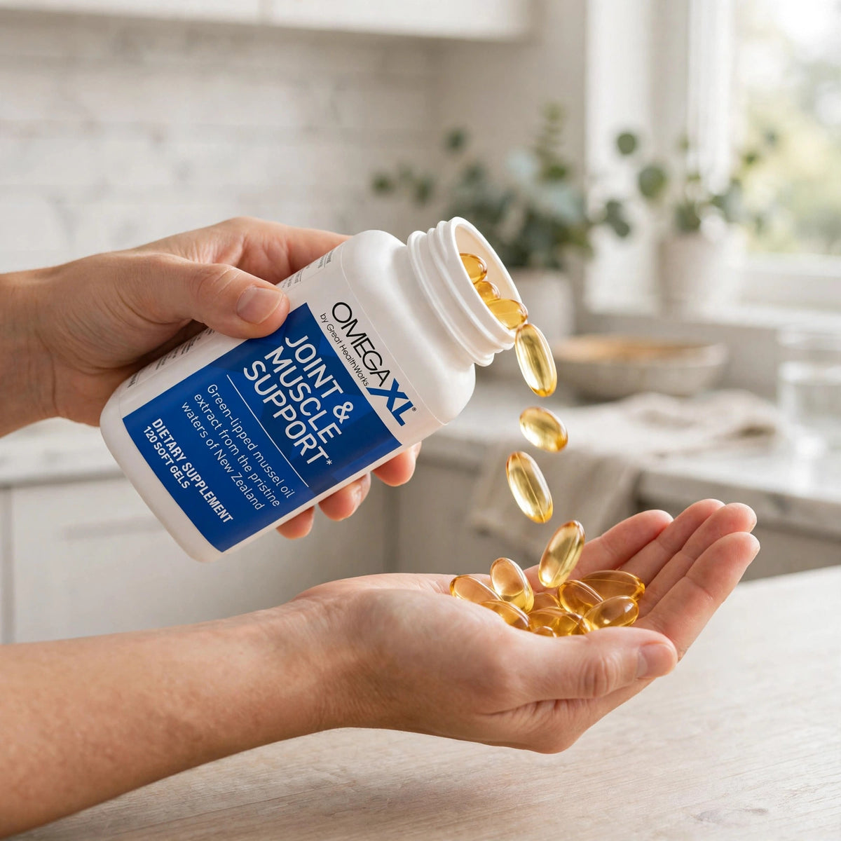 OmegaXL Joint Support Supplement - Natural Muscle Support, Green Lippe - howto