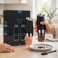JIASLING Gravity Electric Salt & Pepper Mill Set, Metal Acrylic, Black - howto