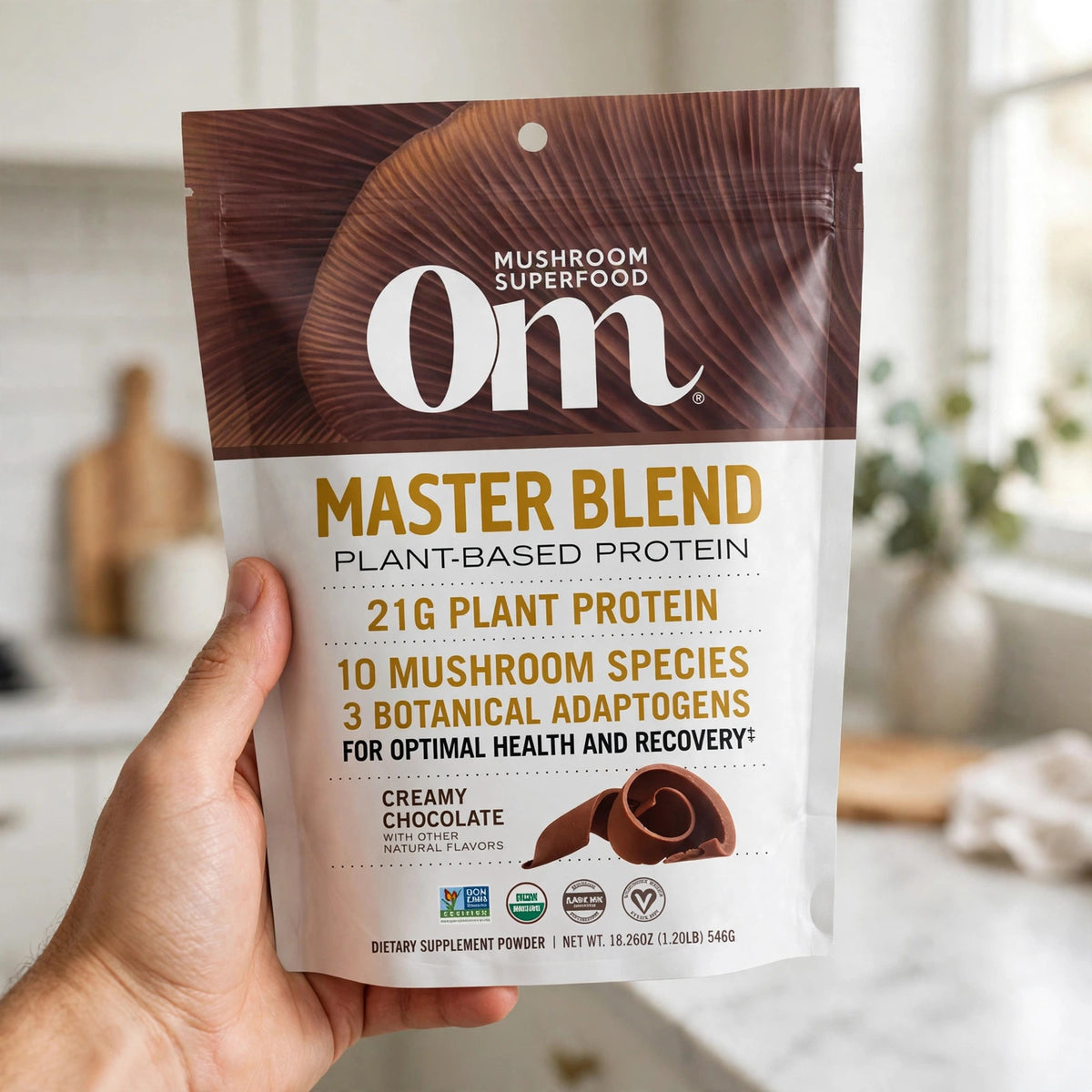 Om Mushroom Superfood Master Blend - Certified Organic Mushroom 6.34oz - howto