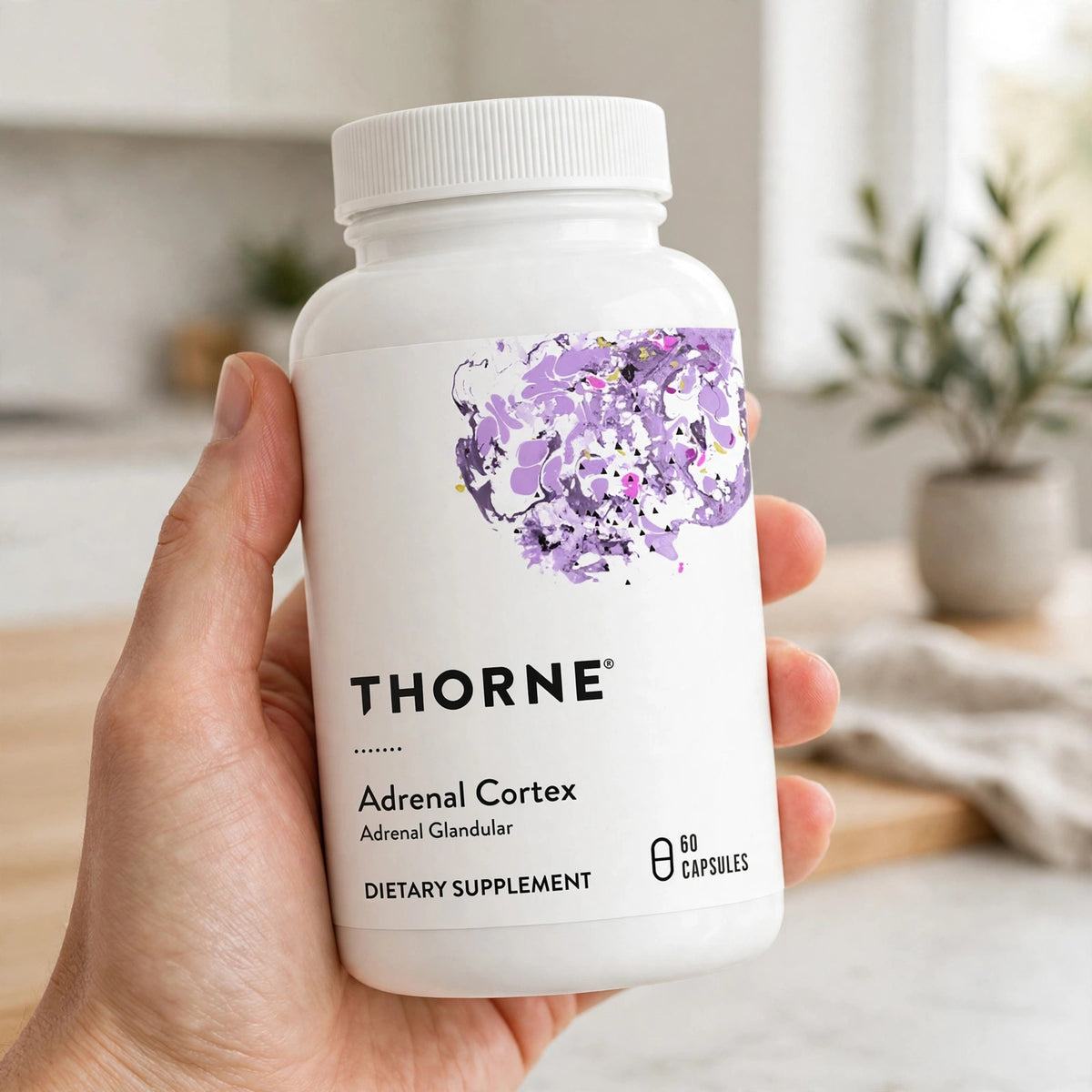 THORNE Adrenal Cortex, Bovine Adrenal Glandular Supplement, 60 Capsule - howto
