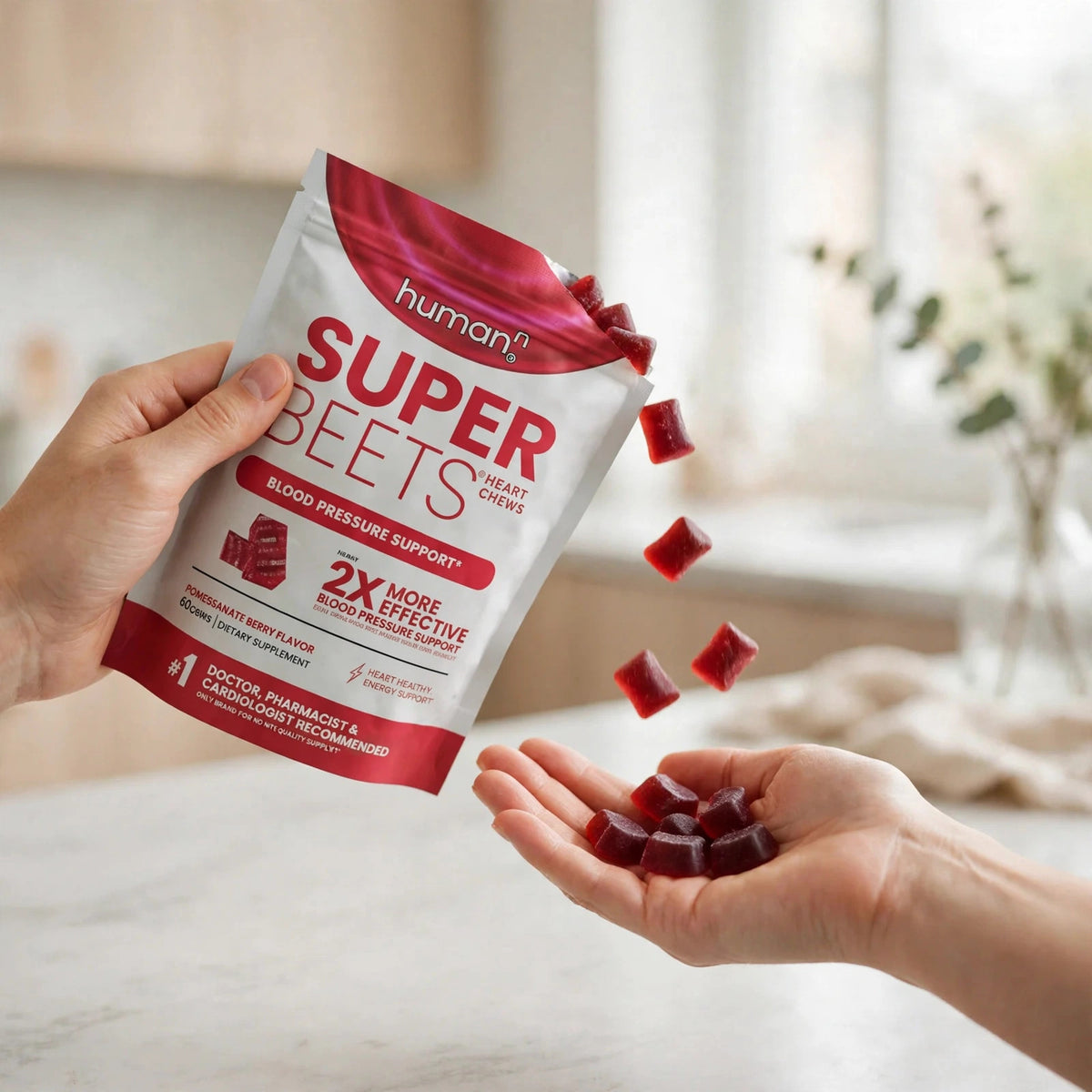 HumanN Super Beets Heart Chews 60 Count - howto