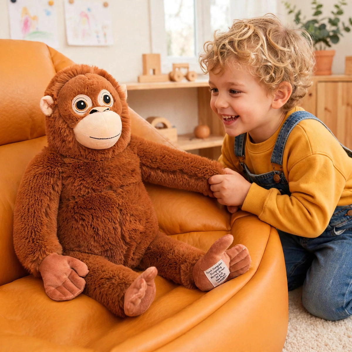Punch Orangutan Djungeskog Monkey Brown 26 inch Ikea Plush 10402841 - howto