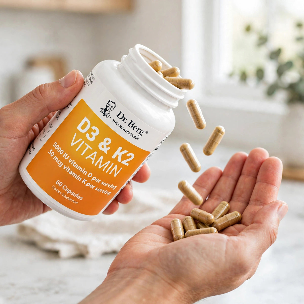 Dr. Berg Vitamin D3 K2 w/MCT Powder - 60 Capsule - howto