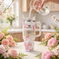 Stanley Quencher H2.0 FlowState 40oz Tumbler, Pink Floral Limited Edition - howto