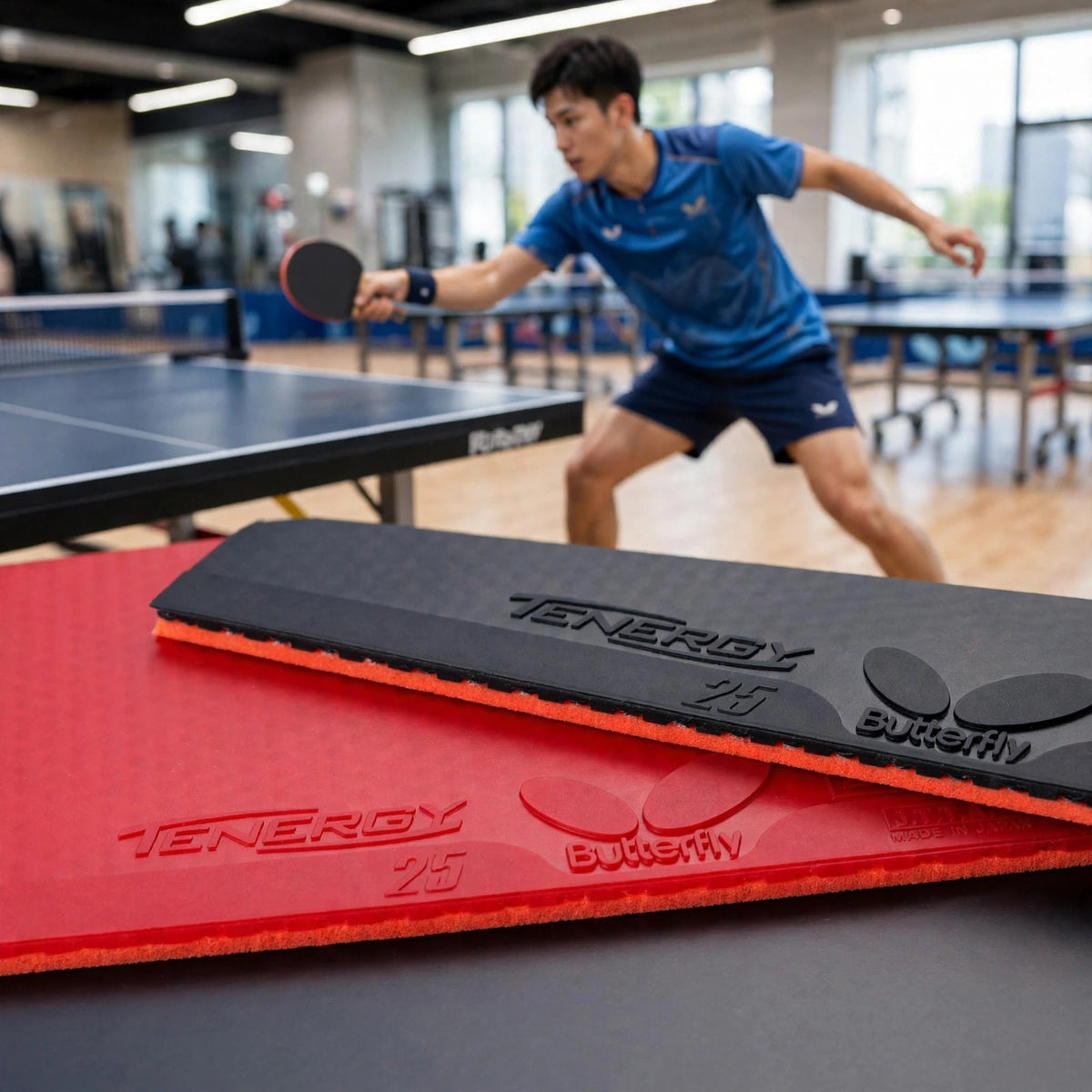 Butterfly Tenergy 05 Table Tennis Rubber 2.1 mm | Red Professional Tab - howto