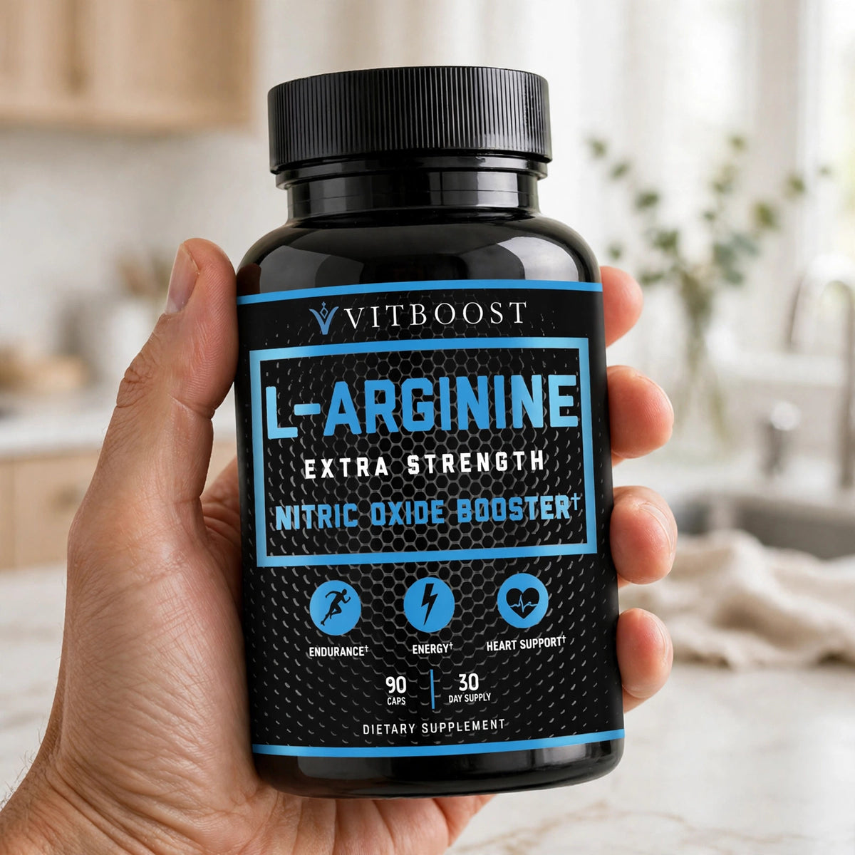 Nitric Oxide L-Arginine Pre Workout +Testosterone Booster ,90 cap - howto