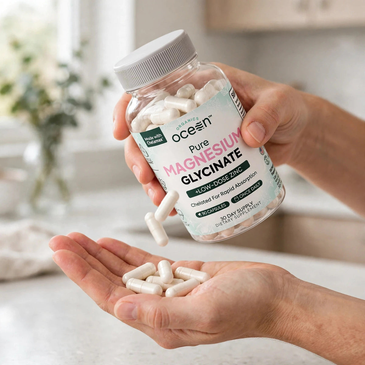 Organics Ocean Pure Magnesium Glycinate Low Dose Zinc Chelated 90 Caps - howto