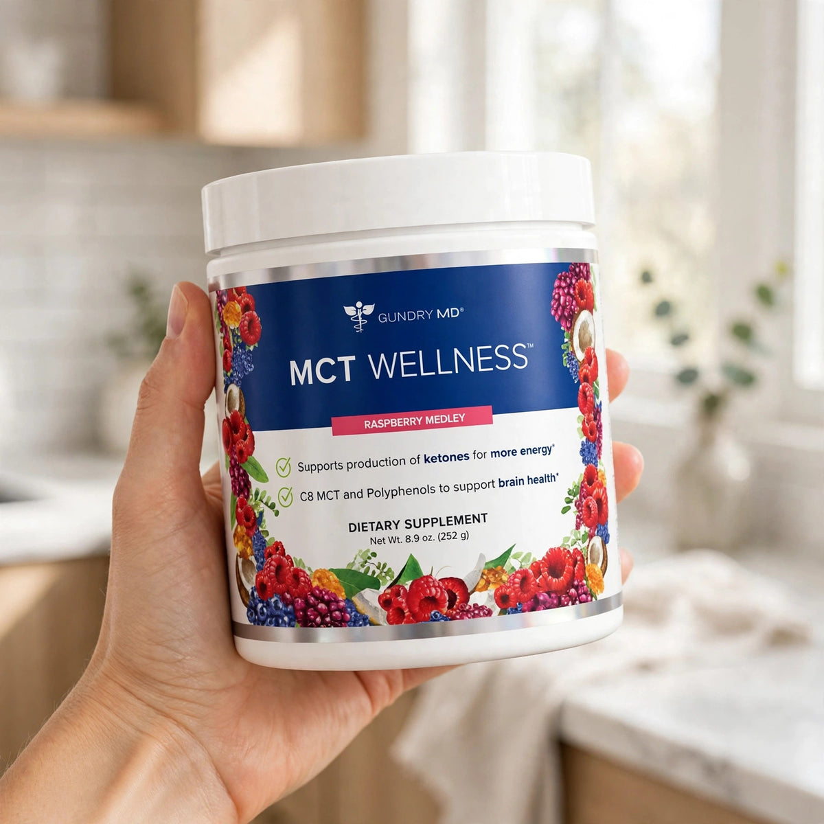 Gundry MD MCT Wellness Powder Raspberry Medley Flavor production of ke - howto