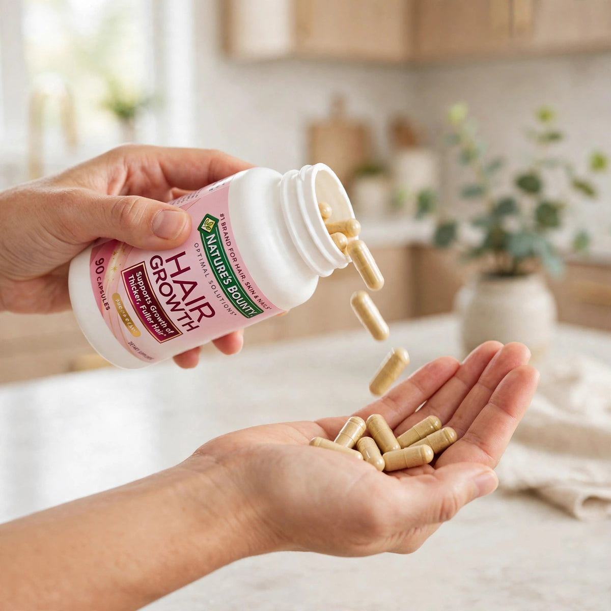 Nature's Bounty Hair Growth Supplement 90 Capsules for Strong Healthy  - howto