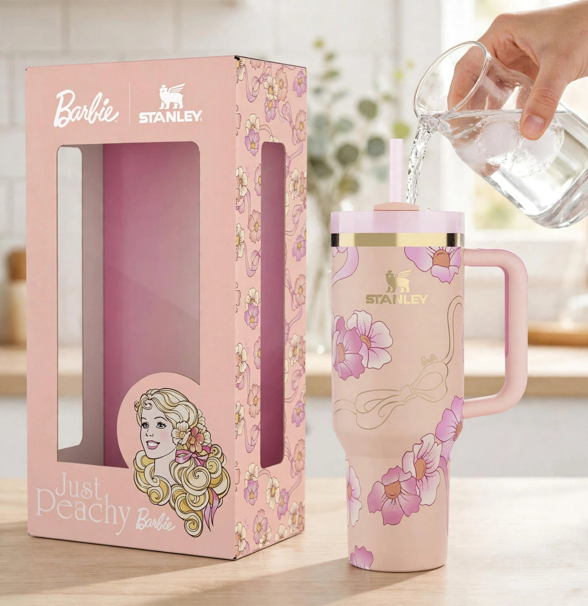 Barbie x Just Peachy 40oz Peaches 'N Cream Tumbler - howto