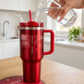 Stanley x Starbucks Limited Holiday Red Quencher 40oz Tumbler - howto