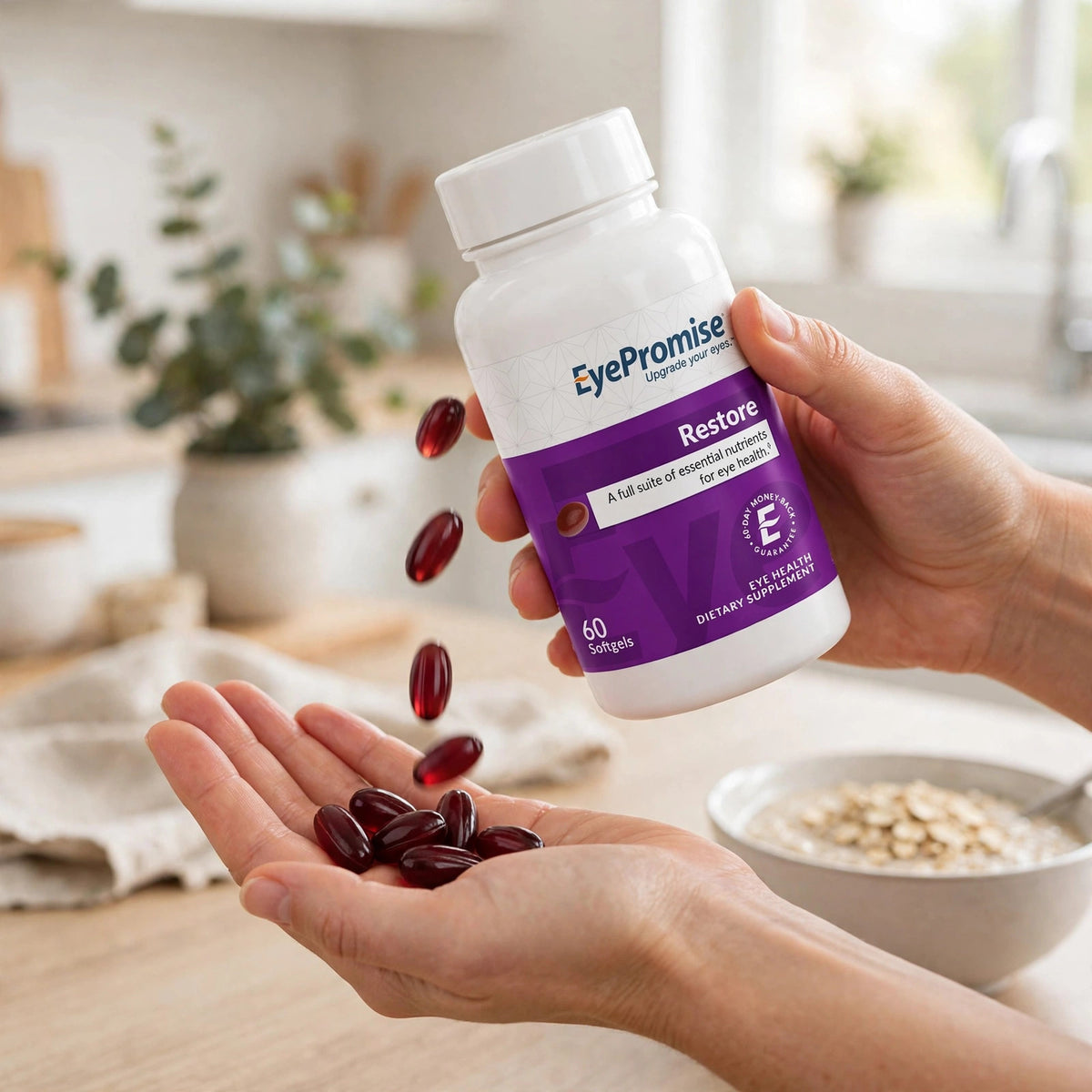 EYE PROMISE Restore Eye Supplements - 60 Softgels - howto