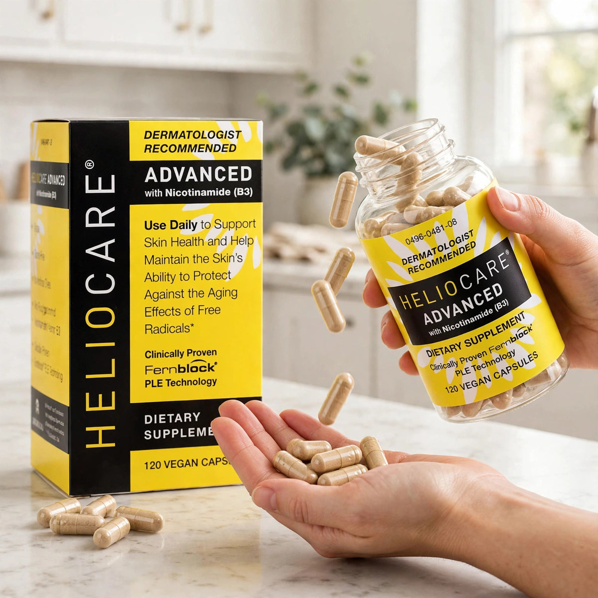 Heliocare Advanced Nicotinamide B3 Supplement: Niacinamide 500mg and F - howto