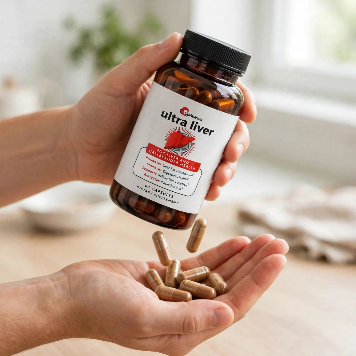 UpWellness Ultra Liver Supplement for Liver Health and Gallbladder Sup - howto