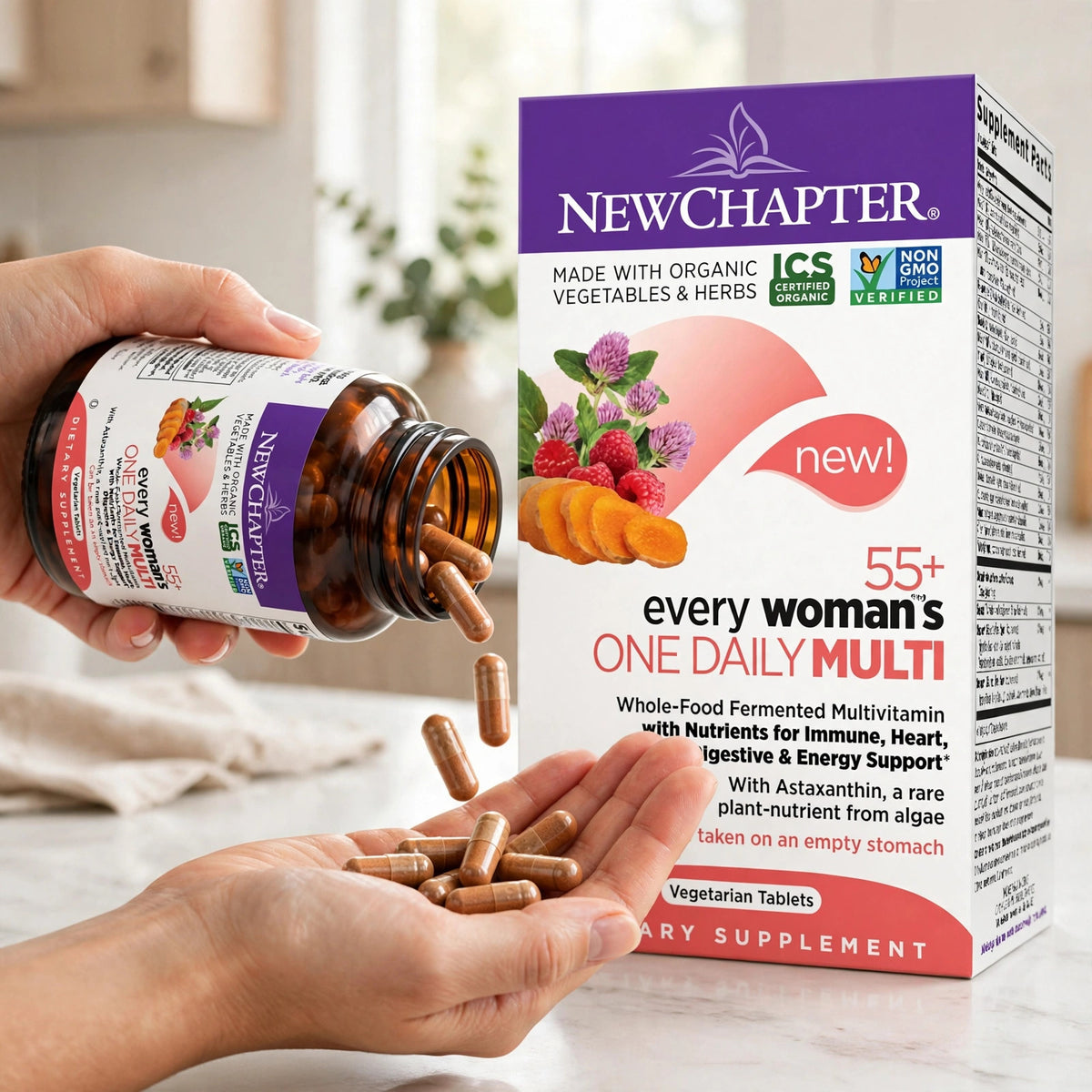 New Chapter Every Woman's One Daily Multivitamin 55+ 72 capsules - howto
