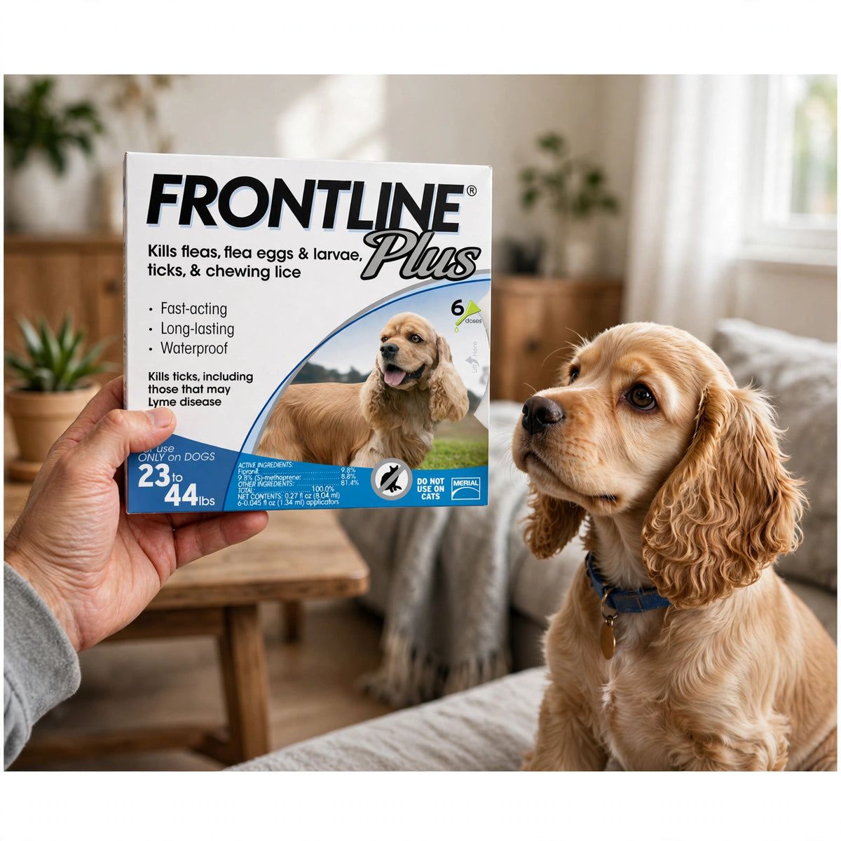 Frontline Plus Flea and Tick Treatment for medium Dogs 23-44 LBs 6 Dos - howto