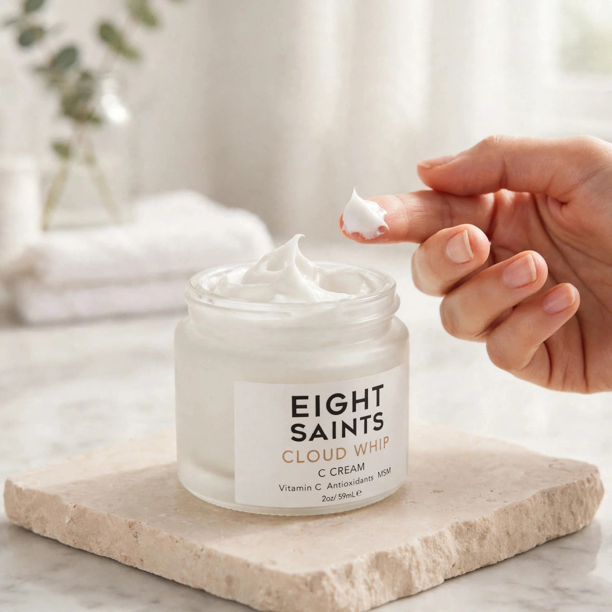 Eight Saints Skincare Cloud Whip Vitamin C Face Moisturizer Day Cream  - howto