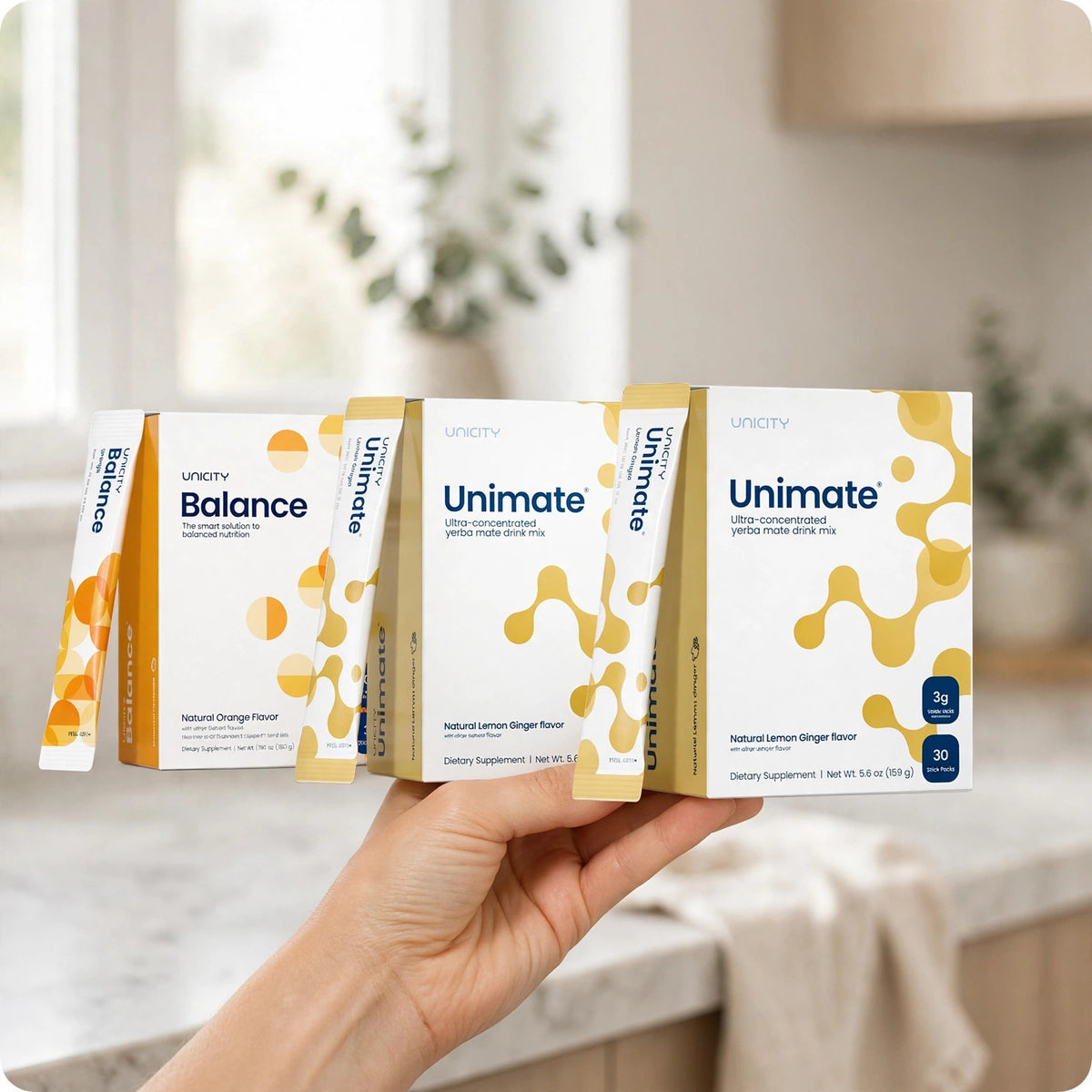 COMBO -Unicity Unimate Natural LEMON and Unicity Balance orange - howto