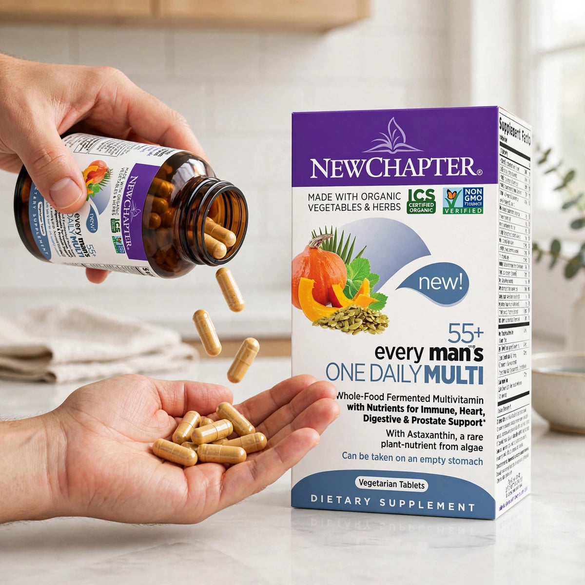New Chapter Every Man's One Daily 55+ Multivitamin Tablets - 48 Count - howto