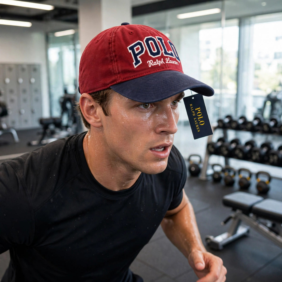 Polo Ralph Lauren Men’s Baseball Cap Adjustable Red with black polo - howto