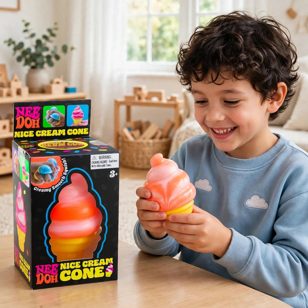NeeDoh Schylling NICE CREAM CONE, NEE DOH Stress Ball NEW - howto