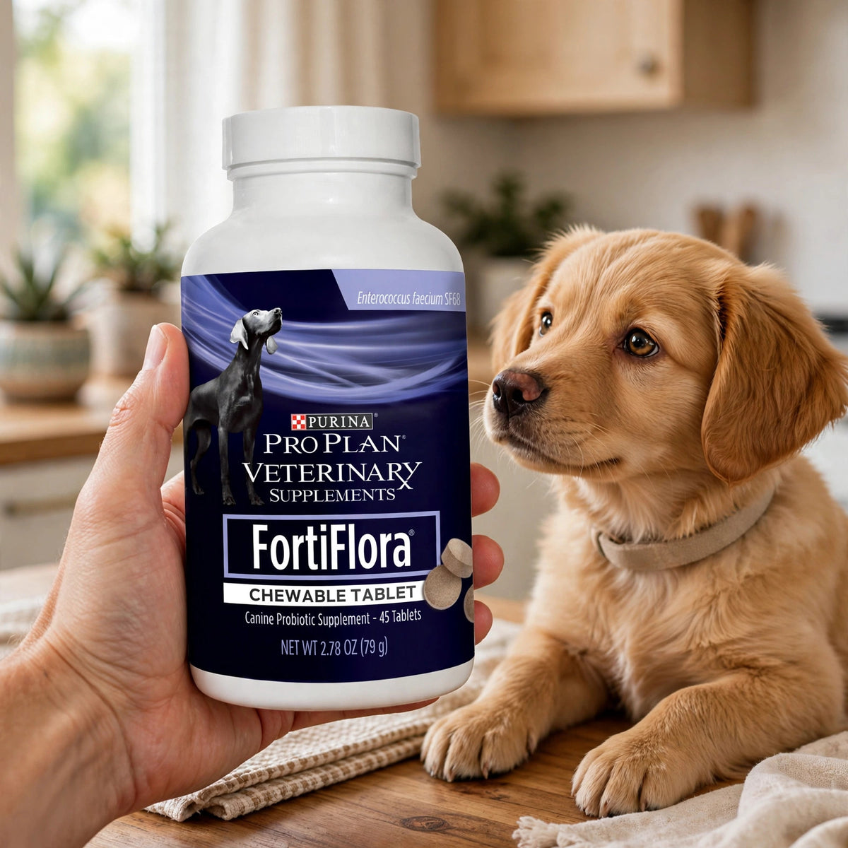 Purina Pro Plan FortiFlora Chewable Canine Supplement 45 Tablets - howto