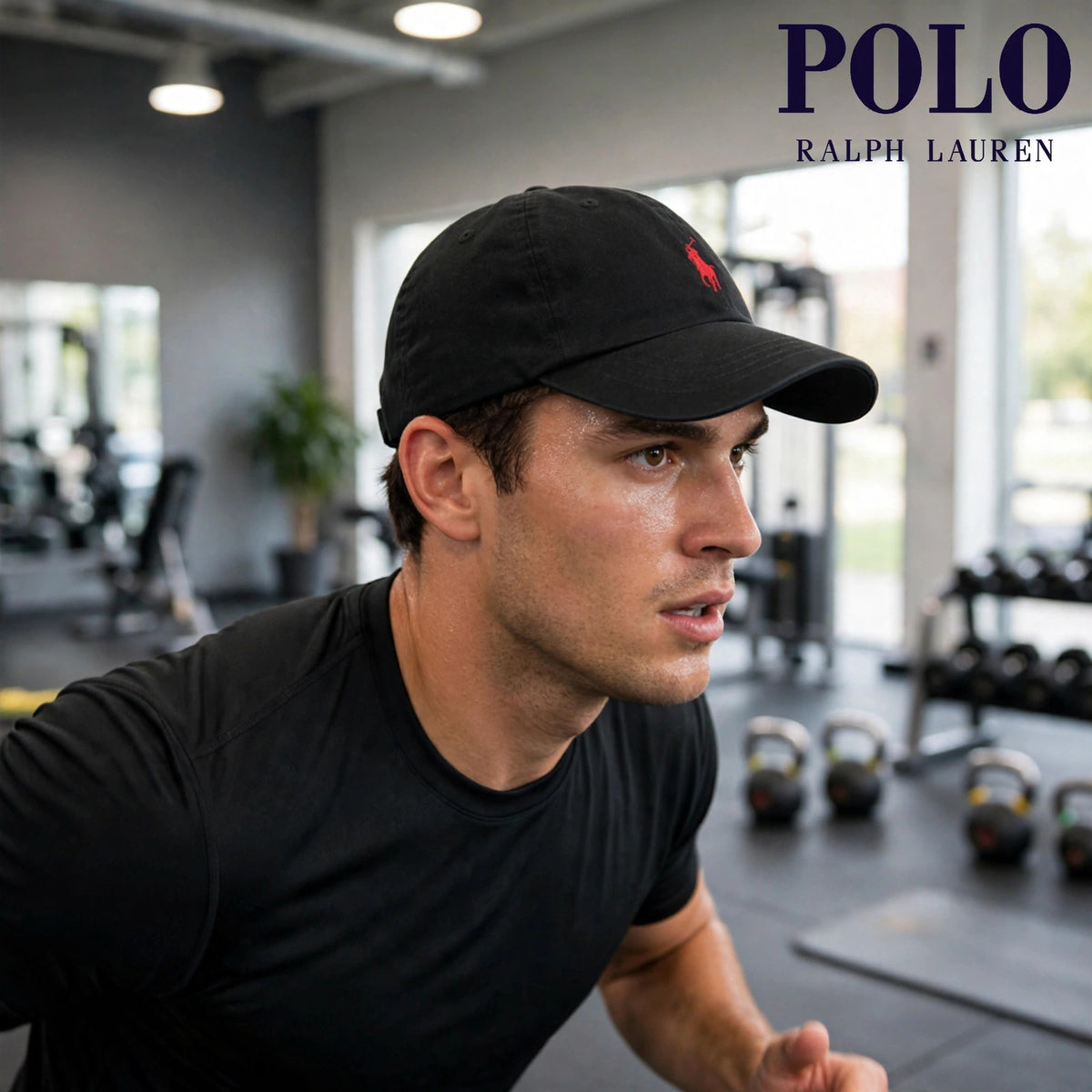 Polo Ralph Lauren Men’s Baseball Cap Adjustable Black with red polo - howto