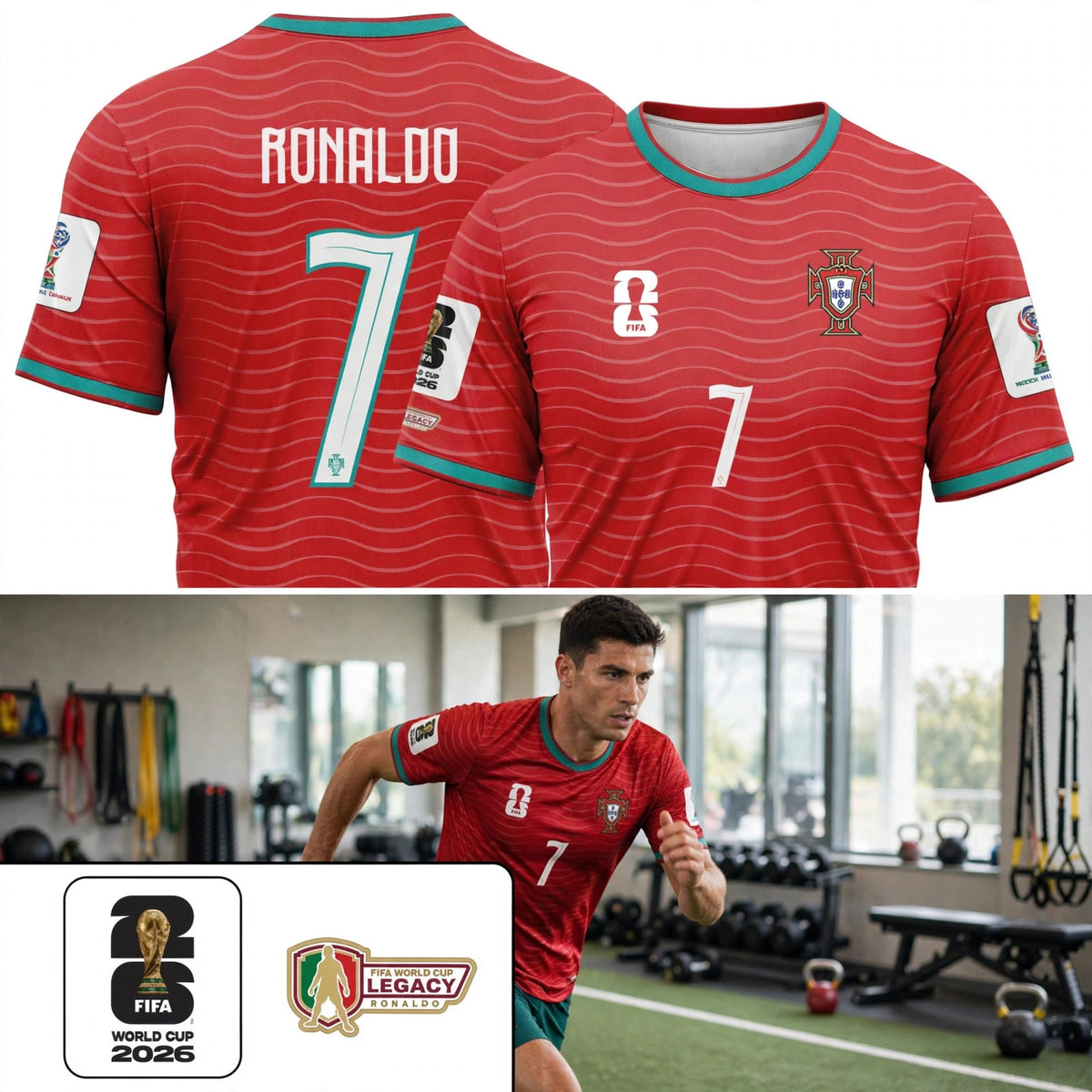 Player Version Portugal Ronaldo Special Edition Jersey 2026 FIFA World - howto