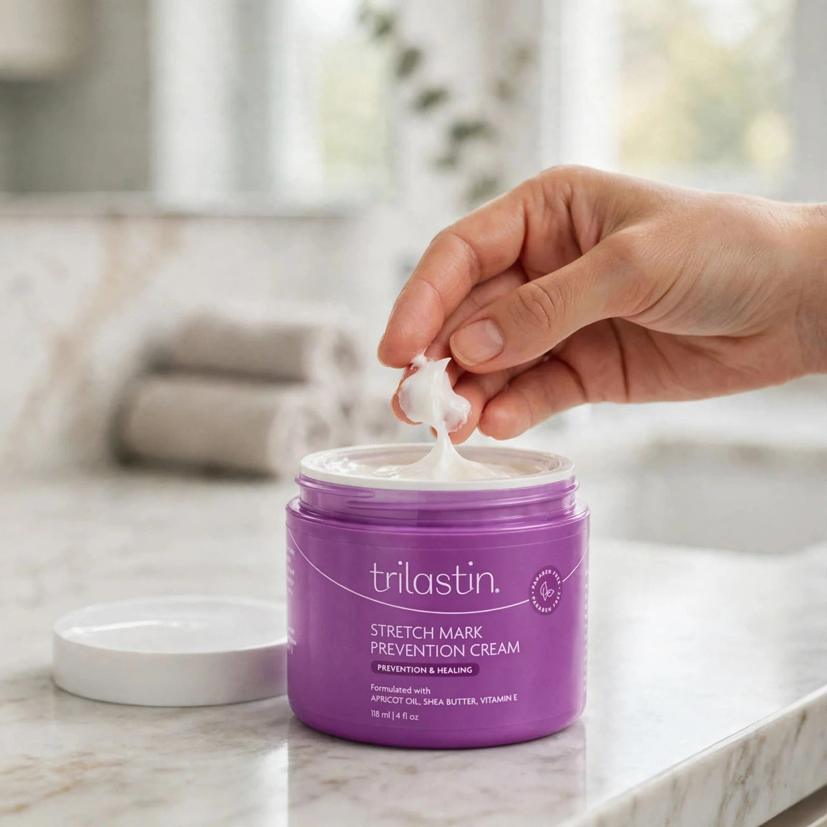 TriLASTIN Maternity Stretch Mark Prevention Cream 4 oz