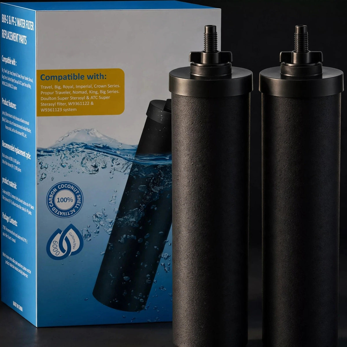 Berkey Authentic Black Berkey Purification Elements - Berkey Water Pur - macro