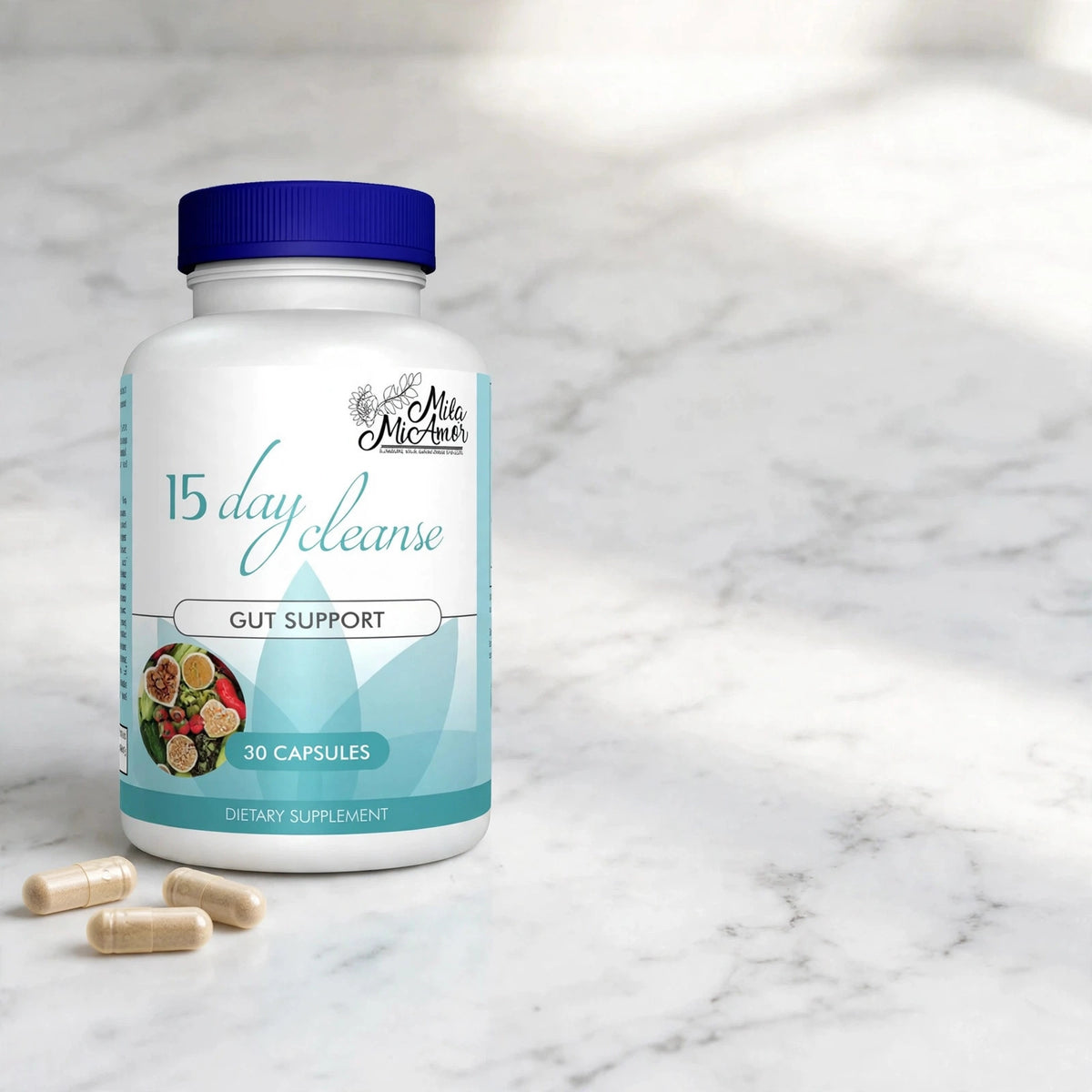 Mila Mi Amor 15 Day Cleanse, 30 Capsules - marble