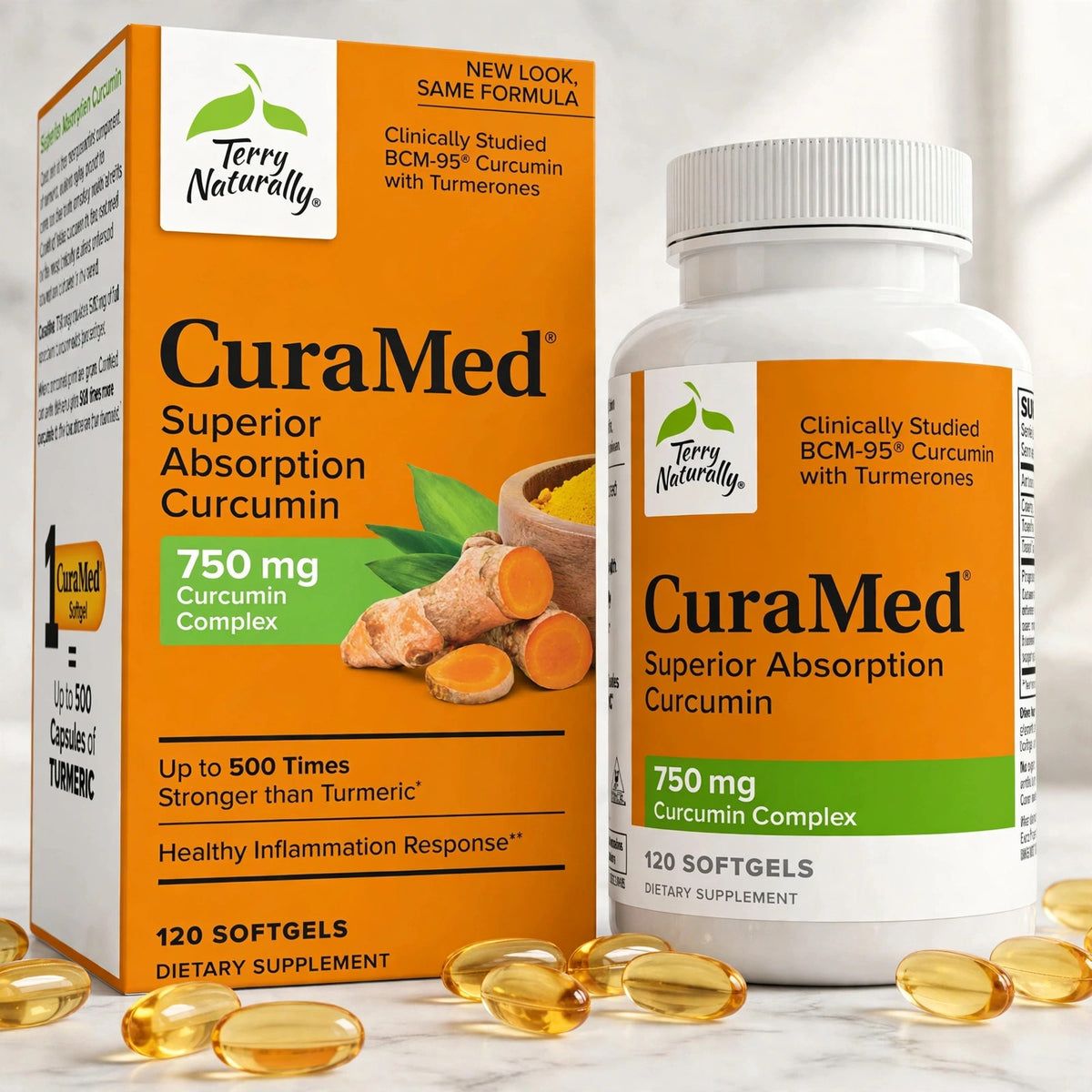 Curamed 750 mg 120 Softgels - marble