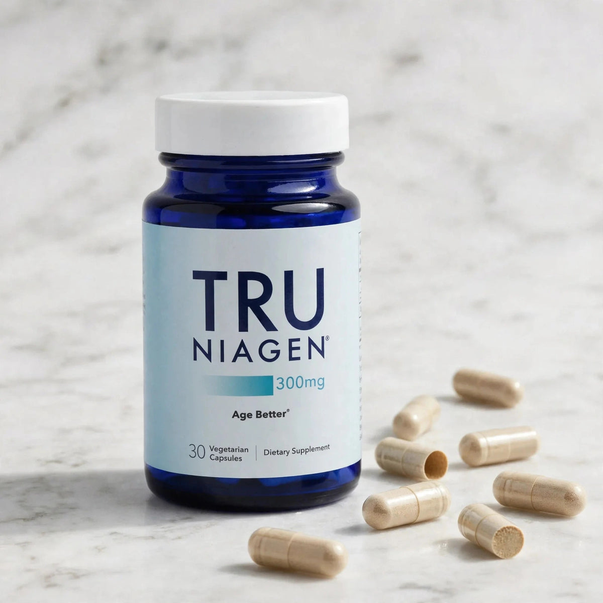 New TRU NIAGEN 300mg NAD+ Supplement - 90 Servings, Anti-Aging & Energ - marble