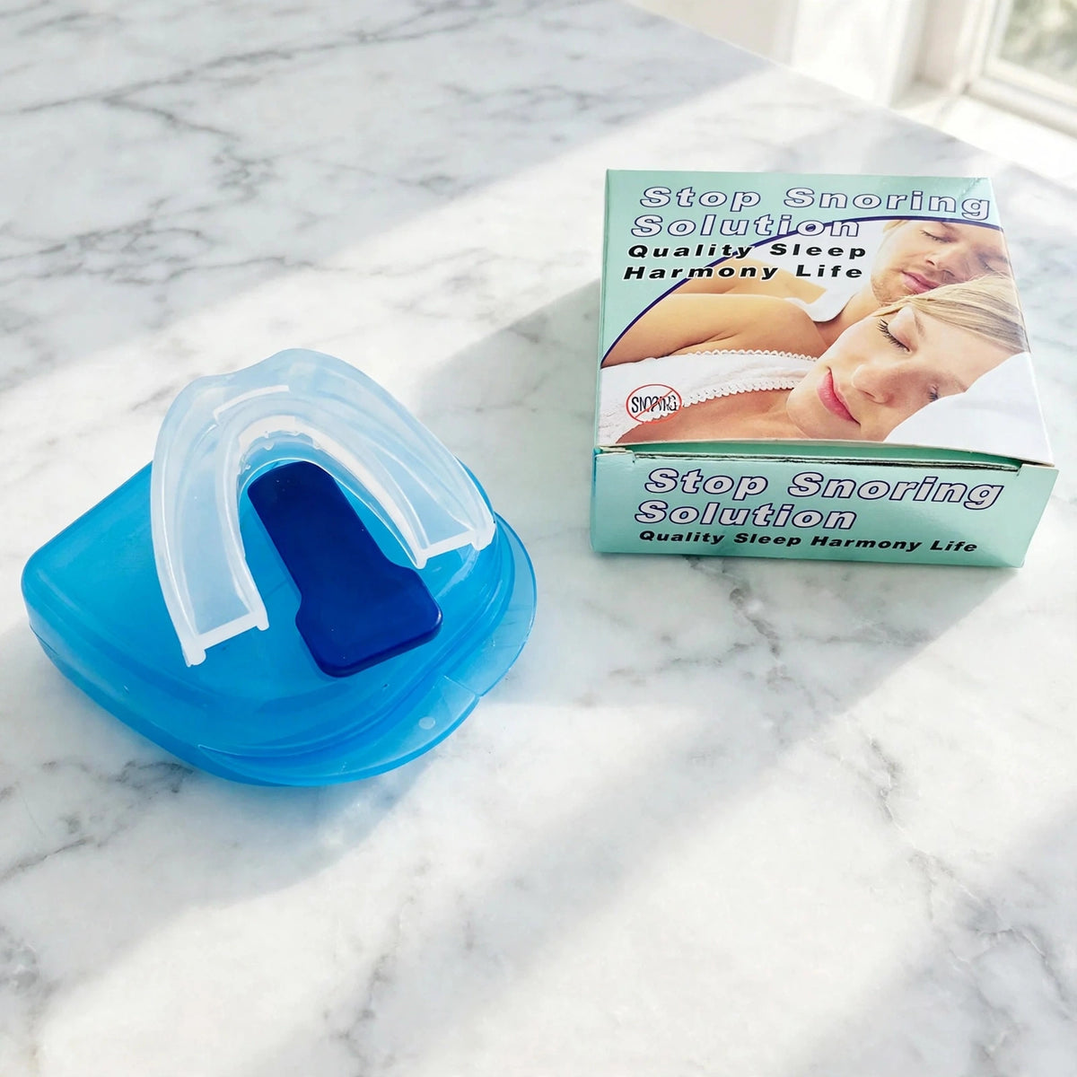 Anti-Snoring Mouthpiece - Snore Solution for Comfortable Sleep - marble