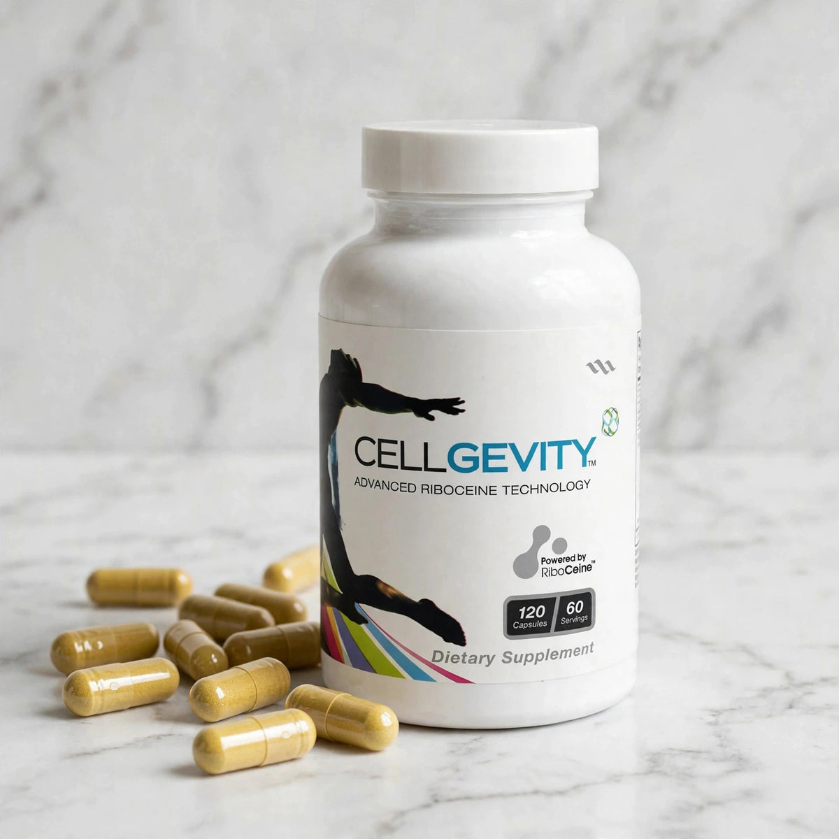 CellGevity Advanced Riboceine, 120 Capsules - marble