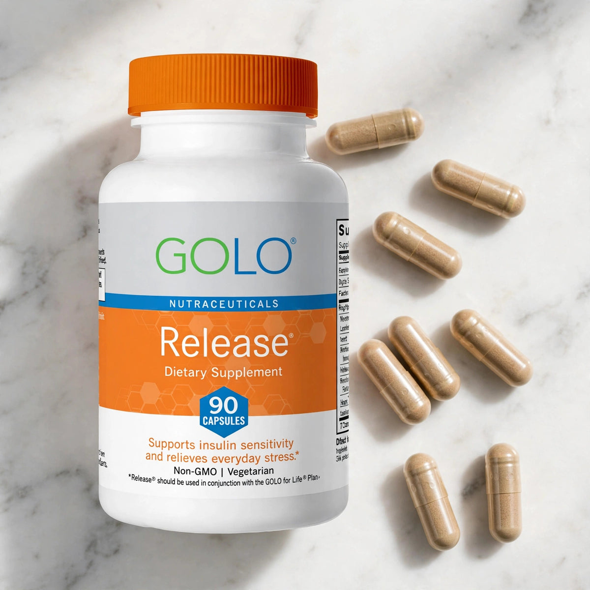 GOLO Release Dietary Supplement 90 Capsules New Factory Sealed - marble