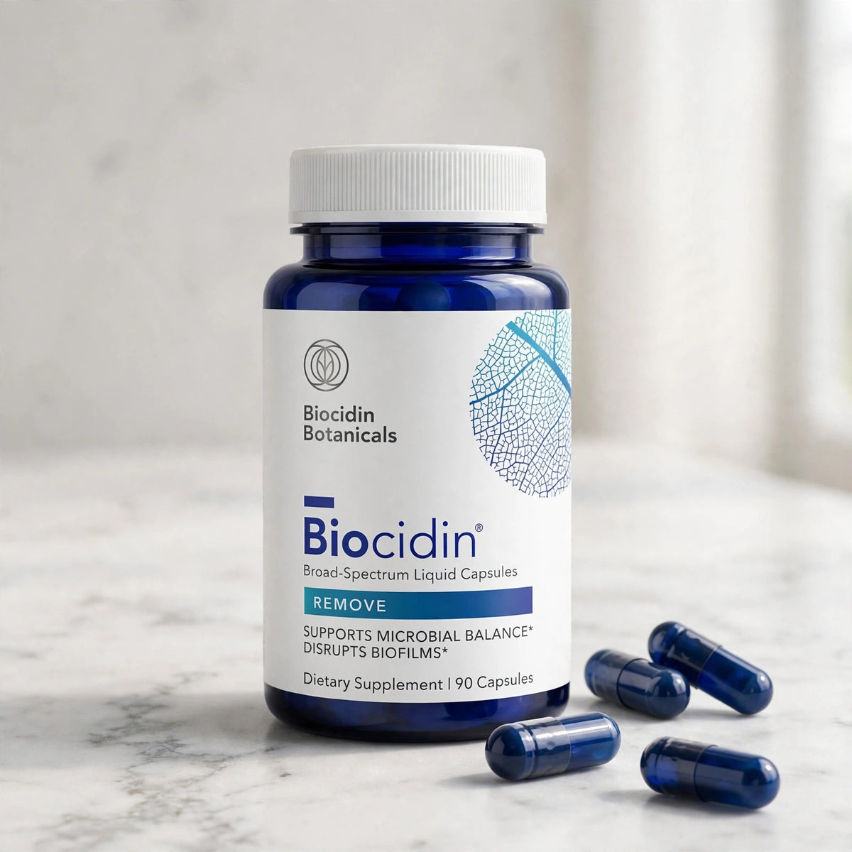 Biocidin Capsules - Biofilm Disruptor - Supports Gut Detox Cleanse, He - marble