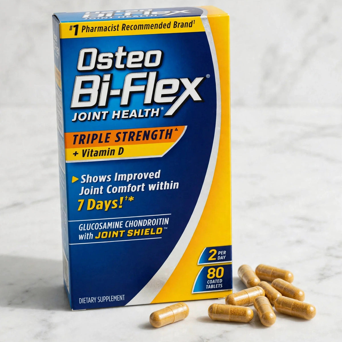 Osteo Bi-Flex Triple Strength Glucosamine 1500 mg, MSM 1500 mg with Vi - marble