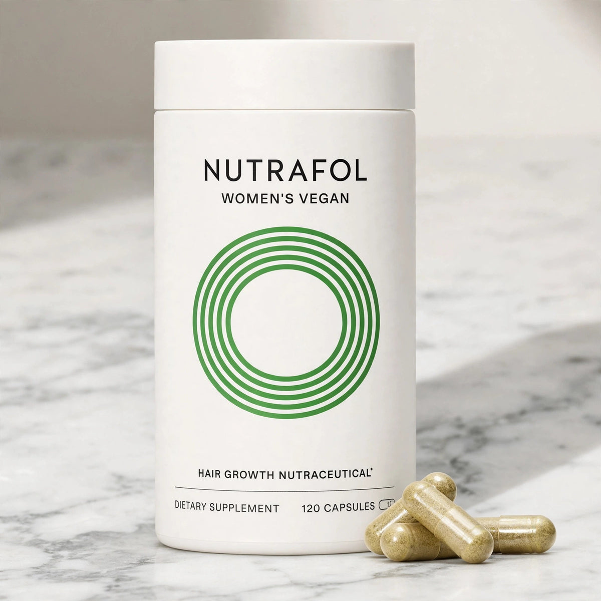 Nutrafol Women 120 Capsules - Green Plastic - marble