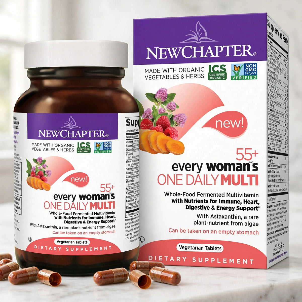New Chapter Every Woman's One Daily Multivitamin 55+ 72 capsules - marble