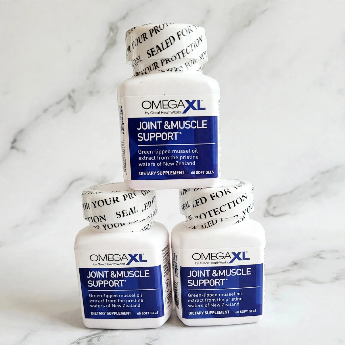 OmegaXL Joint Support Supplement, for Relief - Natural Muscle Support  - marble