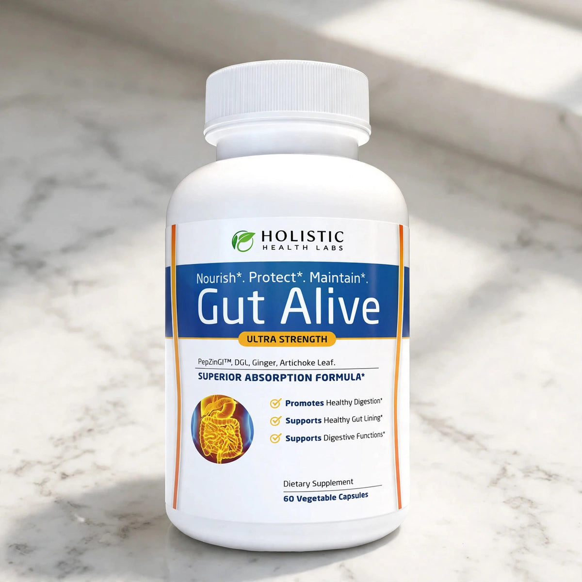 Gut Alive For Restoring Gut Lining 60 Capsule - marble