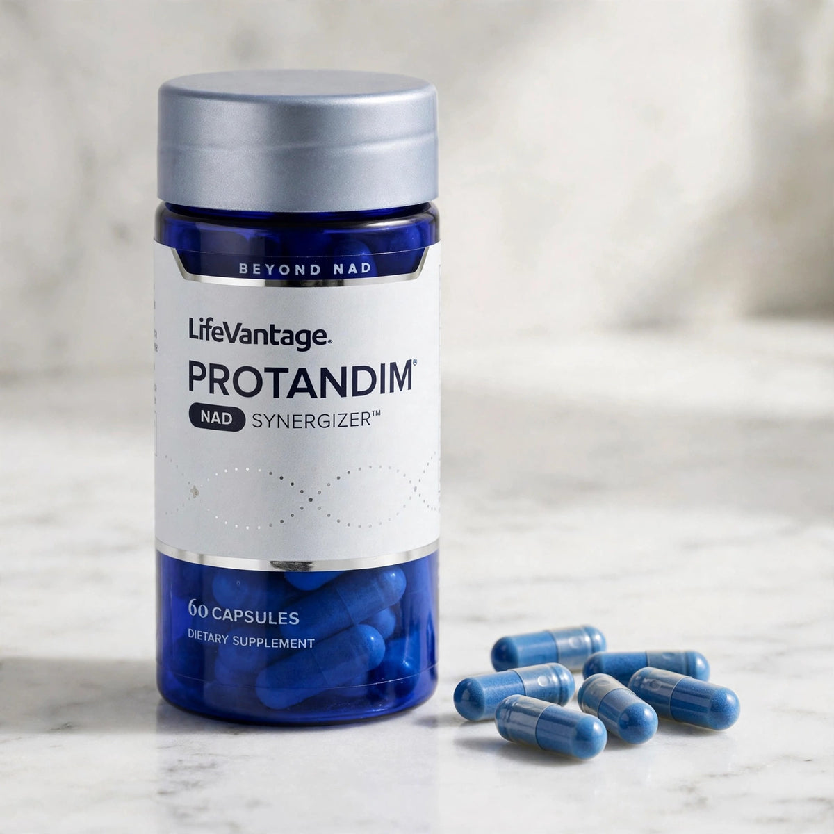 LifeVantage Protandim NAD Synergizer, NAD Supplement 60 Capsules - marble