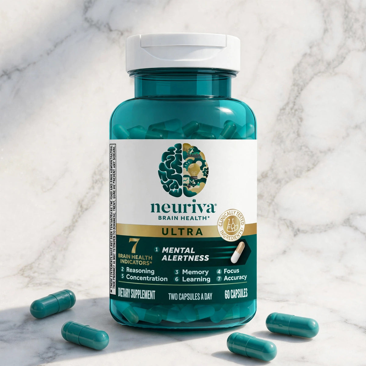 Neuriva Brain Health Ultra 60 Capsules - marble