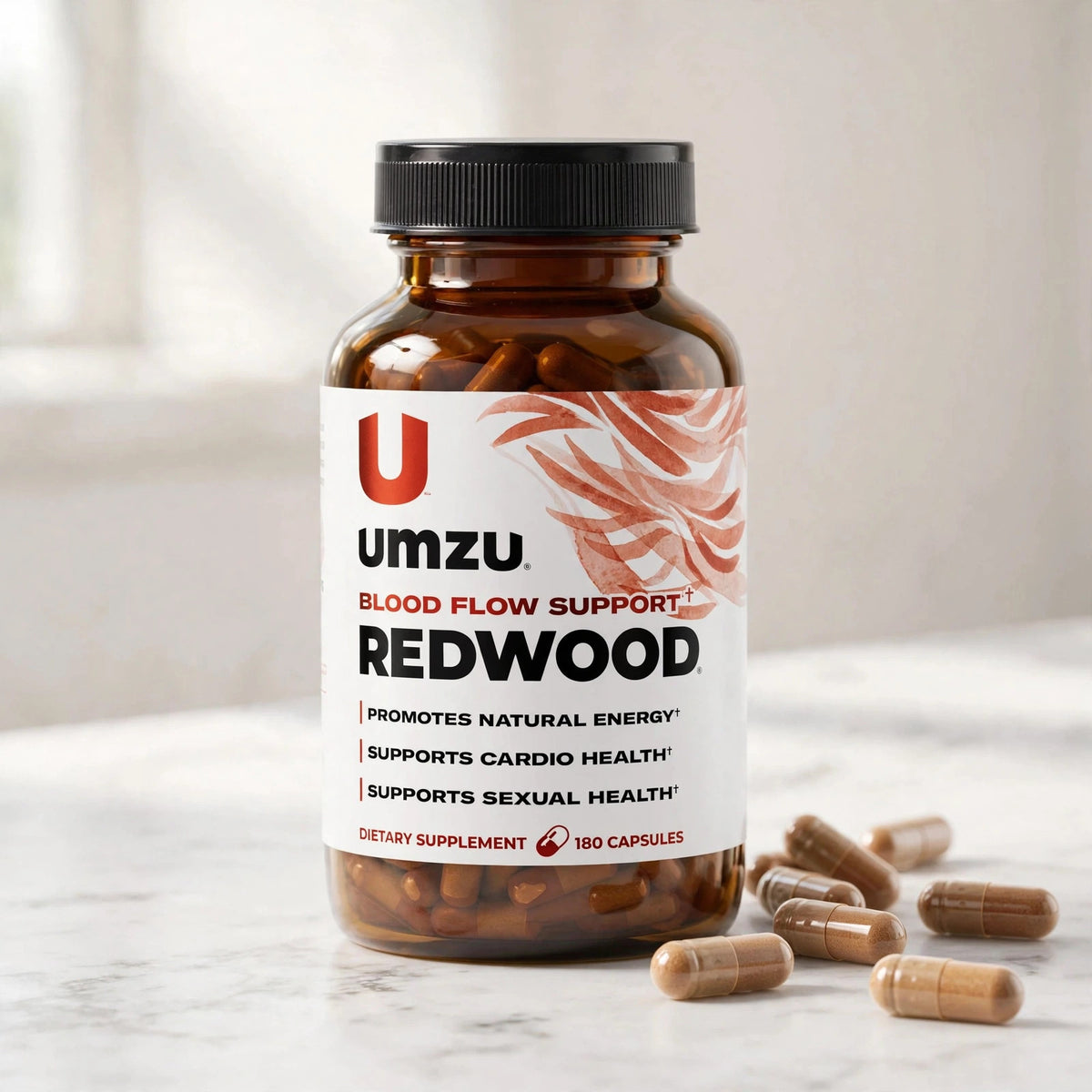 UMZU Redwood - Nitric Oxide & Circulatory Support 180 capsules - marble