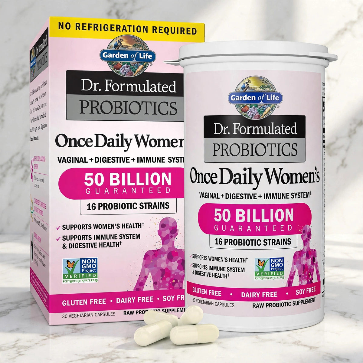 Garden of Life Once Daily Dr. Formulated Probiotics for Women 50 Billi - marble