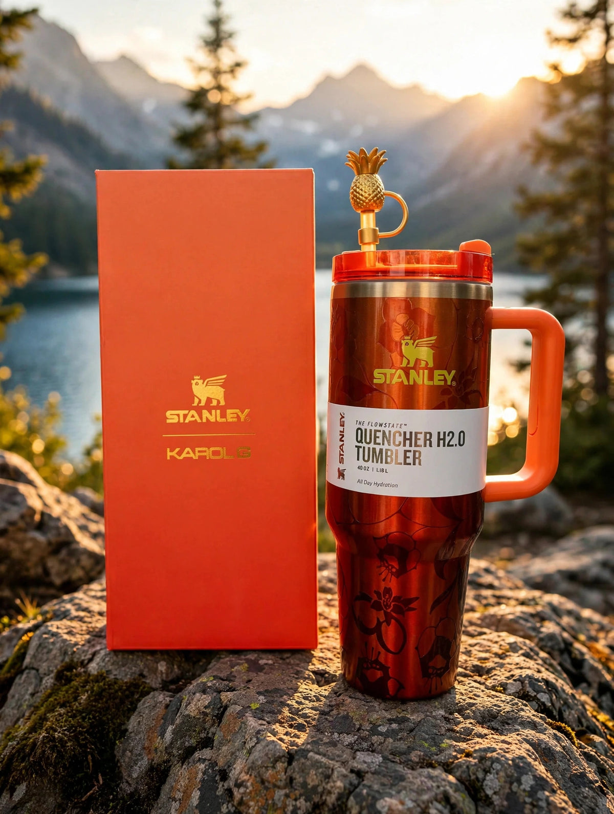 Stanley x Karol G 40oz Quencher H2.0 FlowState Tumbler - outdoor