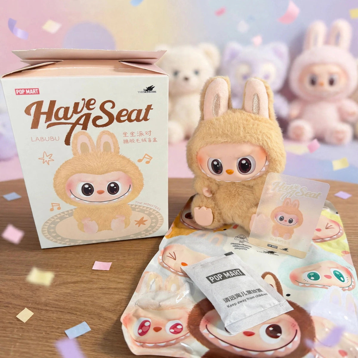 LABUBU - THE MONSTERS - Have a Seat Vinyl Plush Blind Box china copy - playful