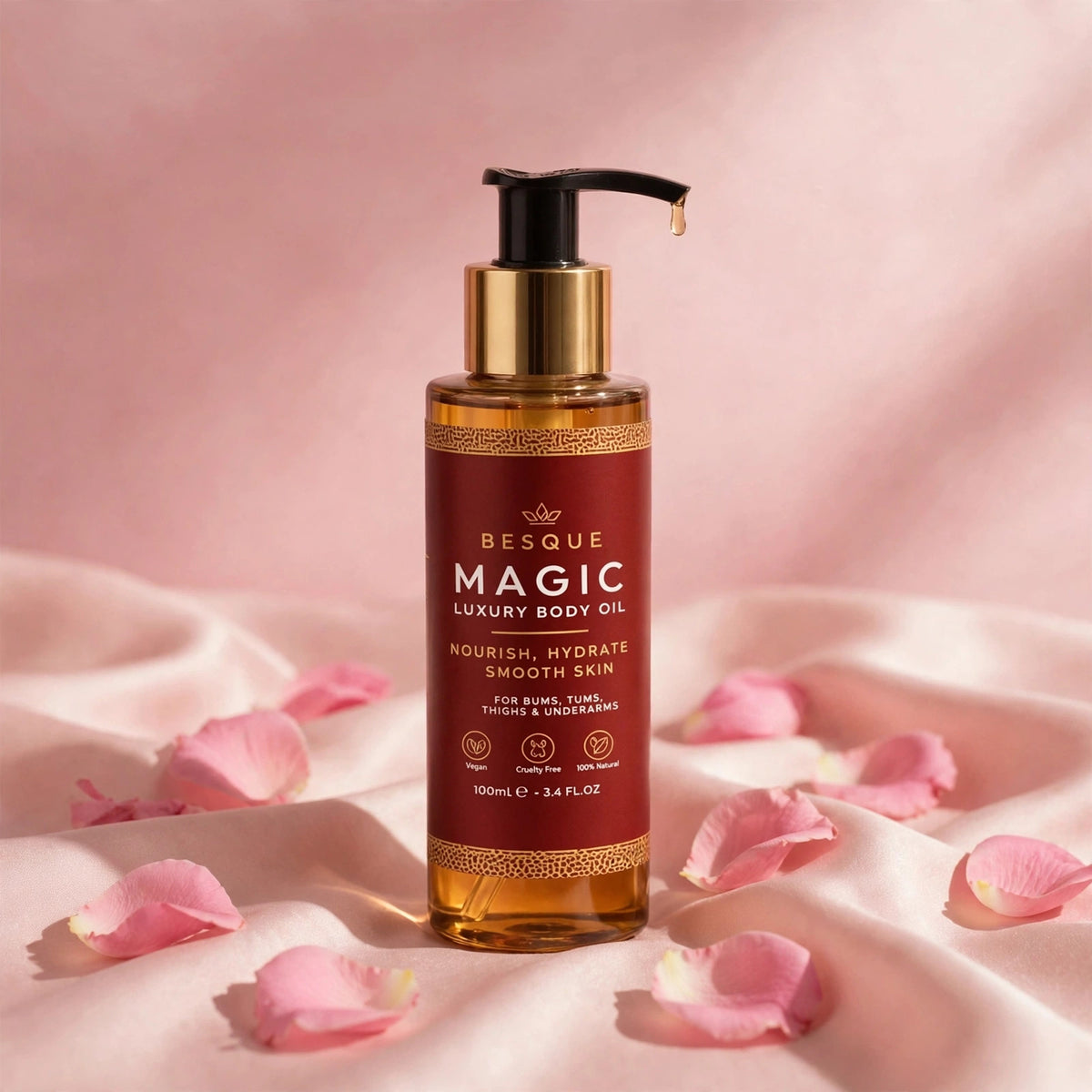 Besque Magic Luxury Body Oil 3.4 oz - rose