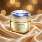 Shiseido Vital Perfection Concentrated Supreme Cream 50ml on champagne silk with golden bokeh